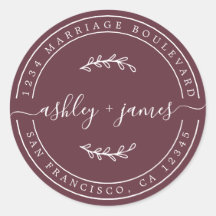 名エレガント前ブルグンディ結婚の差出人住所