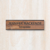 名エレガント前プレート木目ド素朴ア標識 サインプレート (正面)