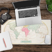 名エレガント前ヴィンテージ世界地図 デスクマット