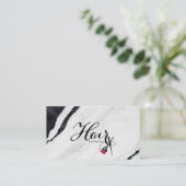 名エレガント前別ヘモダンア白黒大理石 名刺 (スタンド正面)