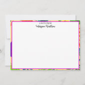 名エレガント前縁ど付きボタニカル – フローラフレーム ノートカード (正面)