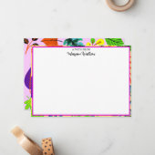 名エレガント前縁ど付きボタニカル – フローラフレーム ノートカード (正面/裏面インサイチュ)