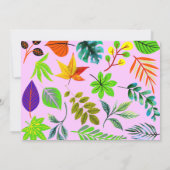 名エレガント前縁ど付きボタニカル – フローラフレーム ノートカード (裏面)