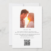 名エレガント前 |写真カスタムの救OUR日付 招待状 (裏面)