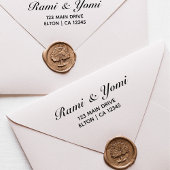 名エレガント名モノグラムのタイポグラフィ差出人住所 セルフインキングスタンプ