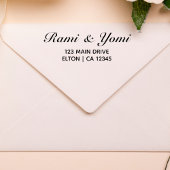 名エレガント名モノグラムのタイポグラフィ差出人住所 セルフインキングスタンプ