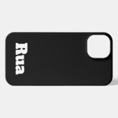 名カスタマイズモダンミニマルスタイリッシュ黒 iPhoneケース (裏面横)