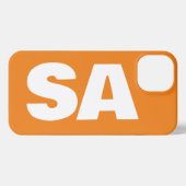 名カスタマイズモダン前モノグラムOrange。 iPhoneケース (裏面横)