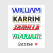 名カスタマイズ付（防水ビニール名） シール (シート)