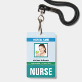 名カスタマイズ前と写真 |ナースIDカード バッジ (Front with Lanyard)