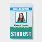 名カスタマイズ前と写真 |学生IDカード バッジ (裏面)