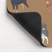 名カスタマイズ前のかわいい犬のデザイン マウスパッド (コーナー)