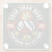 名カスタマイズ前ファイターヘルメットマスク火災救助隊 ガラスコースター (裏面)