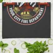 名カスタマイズ前ファイターヘルメットマスク火災救助隊 キッチンタオル (折り畳み)