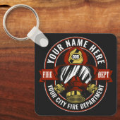 名カスタマイズ前ファイターヘルメットマスク火災救助隊 キーホルダー (正面)