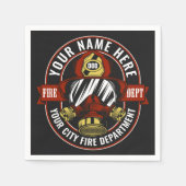 名カスタマイズ前ファイターヘルメットマスク火災救助隊 スタンダードカクテルナプキン (正面)