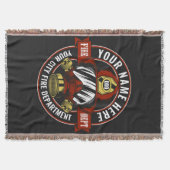 名カスタマイズ前ファイターヘルメットマスク火災救助隊 スローブランケット (正面)