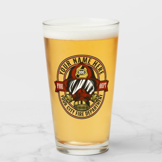 名カスタマイズ前ファイターヘルメットマスク火災救助隊 タンブラーグラス (ドリンク正面)