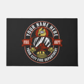 名カスタマイズ前ファイターヘルメットマスク火災救助隊 ドアマット (正面)