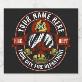 名カスタマイズ前ファイターヘルメットマスク火災救助隊 ビールラベル (シングルラベル)