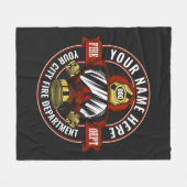 名カスタマイズ前ファイターヘルメットマスク火災救助隊 フリースブランケット (正面(横))