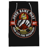 名カスタマイズ前ファイターヘルメットマスク火災救助隊 ミディアムペーパーバッグ (正面)