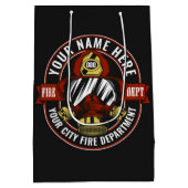 名カスタマイズ前ファイターヘルメットマスク火災救助隊 ミディアムペーパーバッグ (裏面)