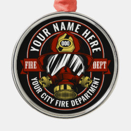 名カスタマイズ前ファイターヘルメットマスク火災救助隊 メタルオーナメント