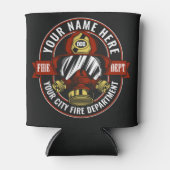 名カスタマイズ前ファイターヘルメットマスク火災救助隊 缶クーラー (正面)