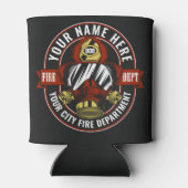 名カスタマイズ前ファイターヘルメットマスク火災救助隊 缶クーラー (裏面)