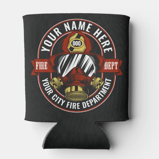 名カスタマイズ前ファイターヘルメットマスク火災救助隊 缶クーラー (裏面)