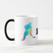 名カスタマイズ前ホッケー選手 モーフィングマグカップ (左)