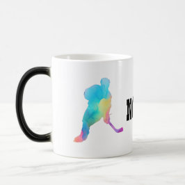 名カスタマイズ前ホッケー選手 モーフィングマグカップ