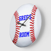 名カスタマイズ前ロケーション野球ウォール時計 ラージ壁時計 (傾斜)