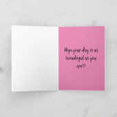 名カスタマイズ前別ハッピーバースデーフラワーデザイン カード (内部)