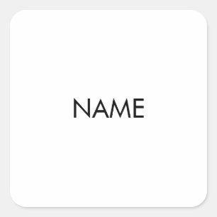 名カスタマイズ前文字ミニマリスト白黒 スクエアシール