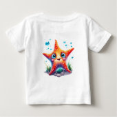名カスタマイズ前笑顔ミカン星魚の恋人ギフト ベビーTシャツ (裏面)