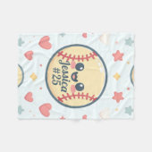 名カスタマイズ前・ナンバーソフトボール投げ フリースブランケット (正面(横))