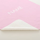 名カスタマイズ前、文字ミニマル淡ピンク シェルパブランケット (3/4)