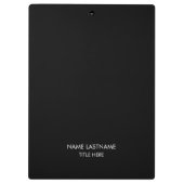 名カスタマイズ前、文字ミニマル白黒 クリップボード (裏面)