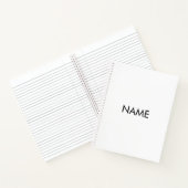 名カスタマイズ前、文字ミニマル白黒 ノートブック (内部)