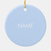 名カスタマイズ前、文字ミニマル軽青 セラミックオーナメント (裏面)