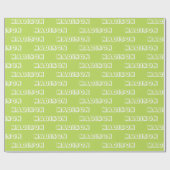 名カスタマイズ前、文字誕生日ギフトライムグリーン ラッピングペーパー (フラット)