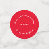 名カスタマイズ前、日付が白結婚い コンフェッティ (スモール正面)