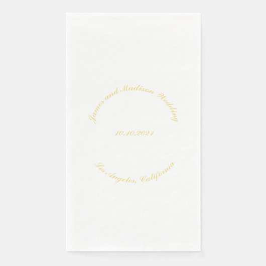 名カスタマイズ前、日付金ゴールド曲線結婚文字 (正面)