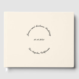 名カスタマイズ前・日付・クリーム結婚ズ ゲストブック