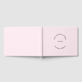 名カスタマイズ前、日付、淡いピンク結婚色 ゲストブック (全面)
