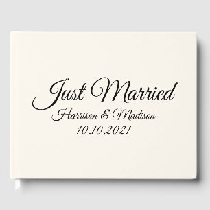 名カスタマイズ前、日付、黒フローラ白結婚色 ゲストブック