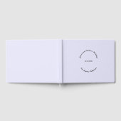 名カスタマイズ前，日付，黒ラベンダーミストー結婚ズ ゲストブック (全面)