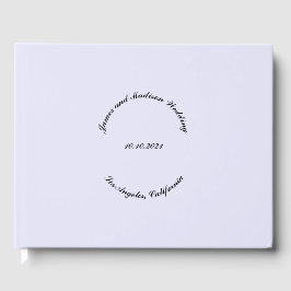 名カスタマイズ前，日付，黒ラベンダーミストー結婚ズ ゲストブック